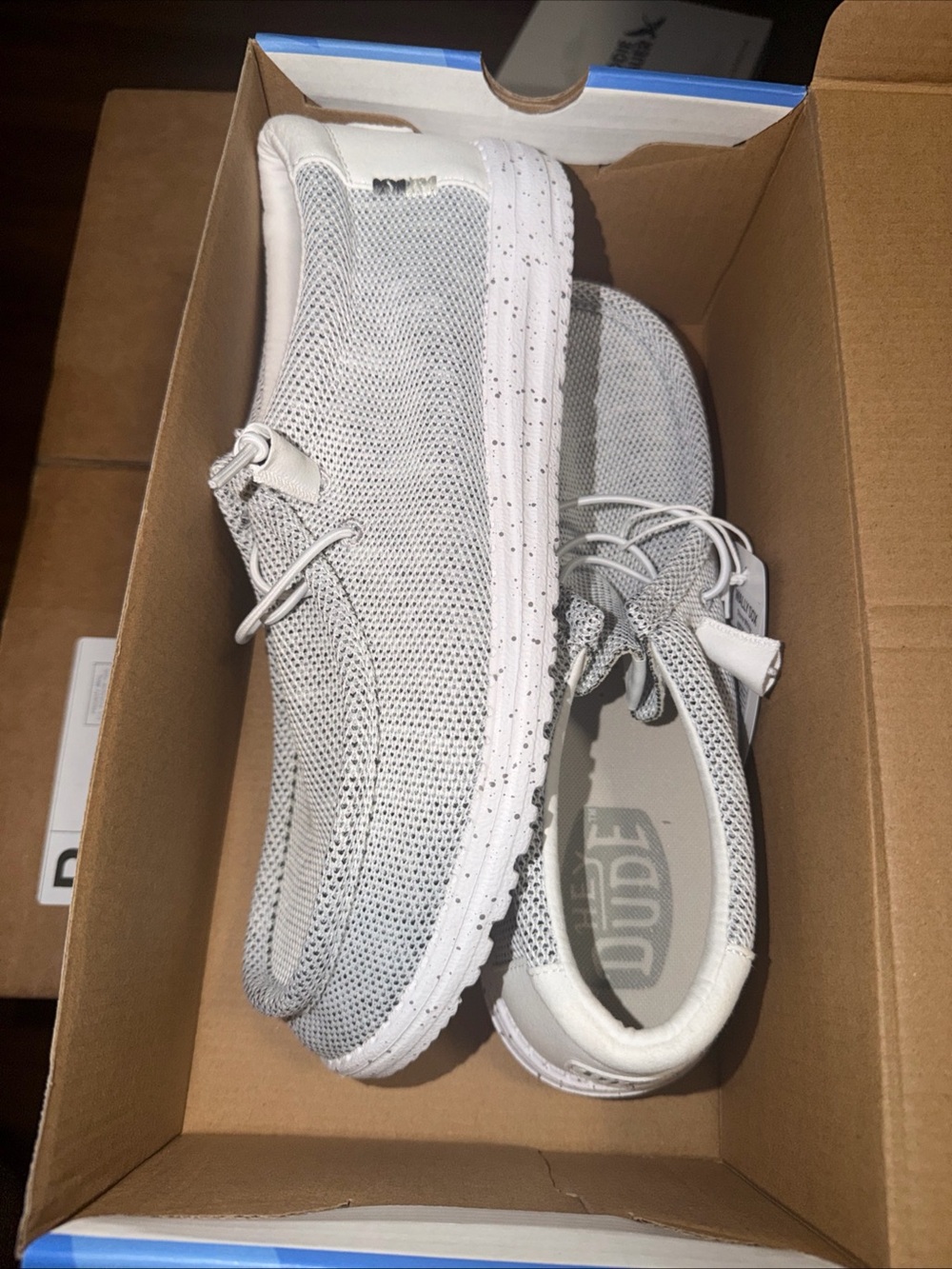 Hey Dude Wally Sox In The Stone Gray Colorway New In The Box Mens 12